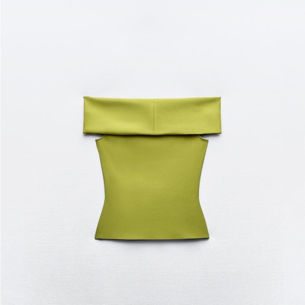 Zara Olive Green Off-Shoulder Skirt Set - Picture 7 of 11